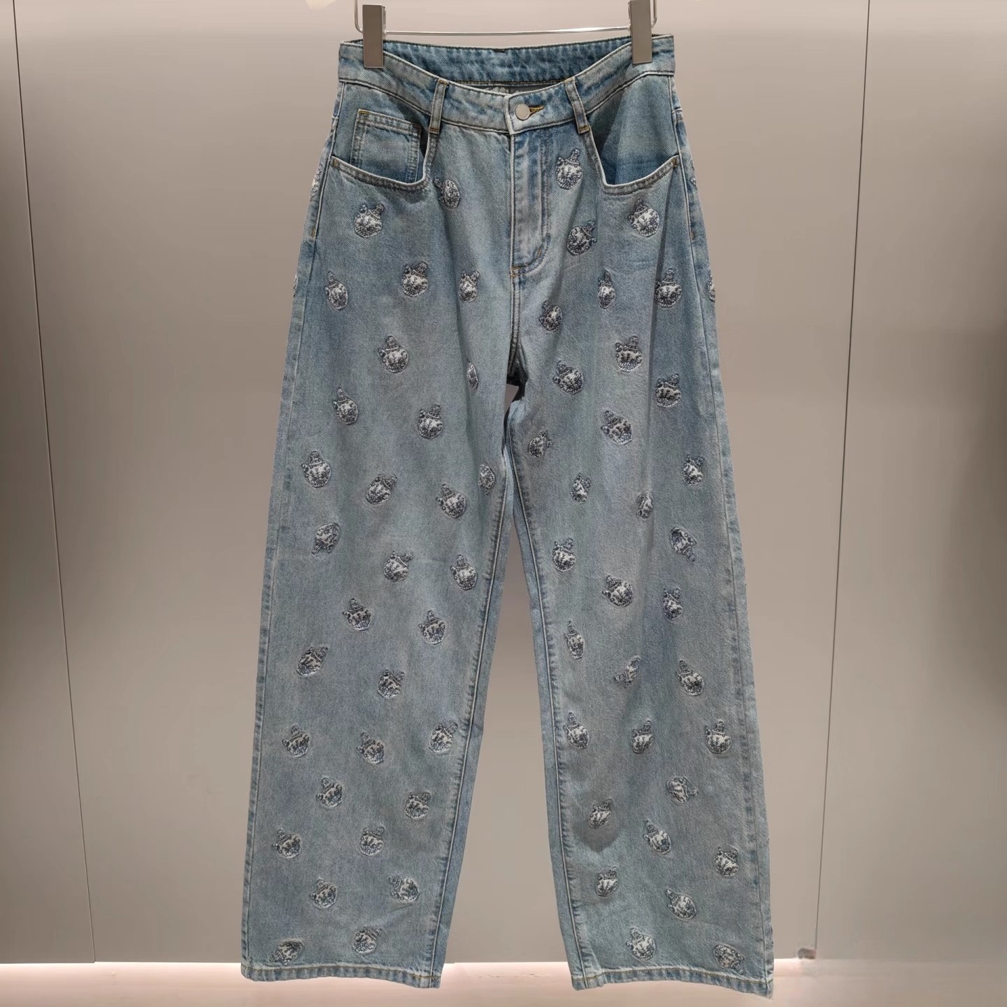 2J2R812吊牌1799大地素DAZZLE专柜正品2025夏女牛仔阔腿裤