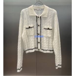 3I3E542吊牌1290小地素dzzit专柜正品 火 2024秋女士针织开衫