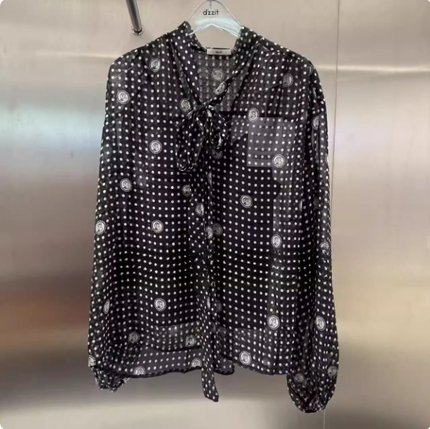 3J3D513吊牌1090小地素dzzit专柜正品2025秋二波女士印花衬衫