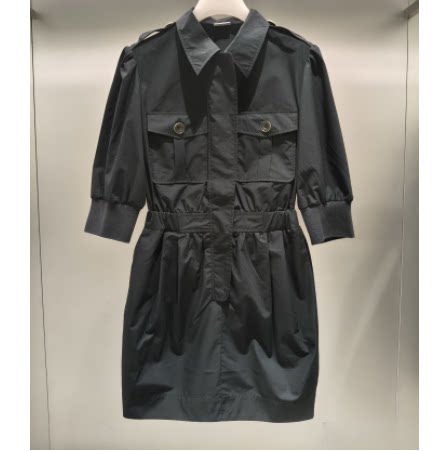 2J3O502吊牌1999大地素DAZZLE专柜正品2025秋女工装连衣裙