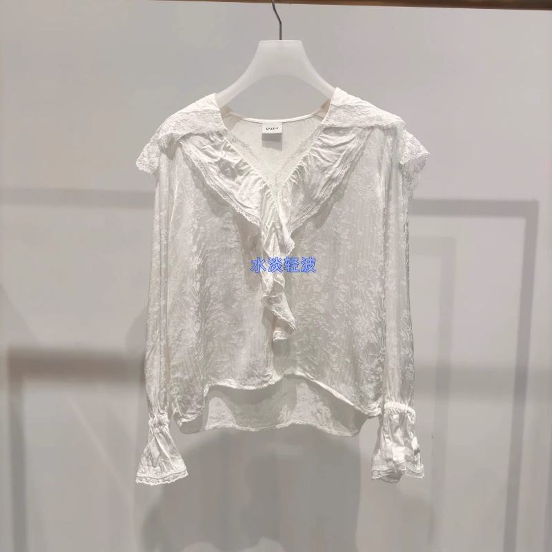 2J1D502吊牌1799大地素DAZZLE专柜正品2025春女士提花小上衣火