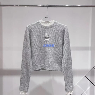 3I4E457吊牌1090小地素dzzit专柜正品2024冬女士针织套头衫