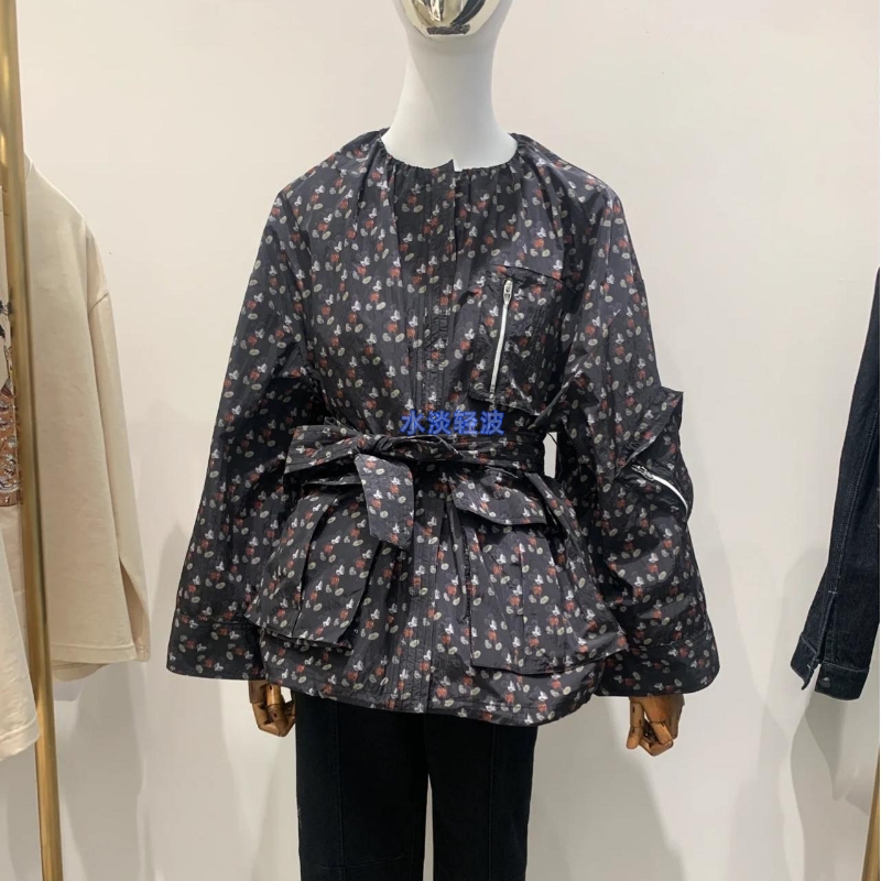 2E1F418吊牌2199大D素DAZZLE专柜正品2022春女士米奇花布外套