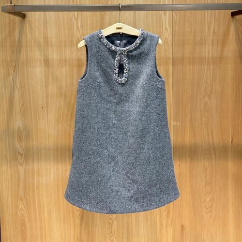 3J1O317吊牌1690小地素dzzit专柜正品2025春女士无袖连衣裙