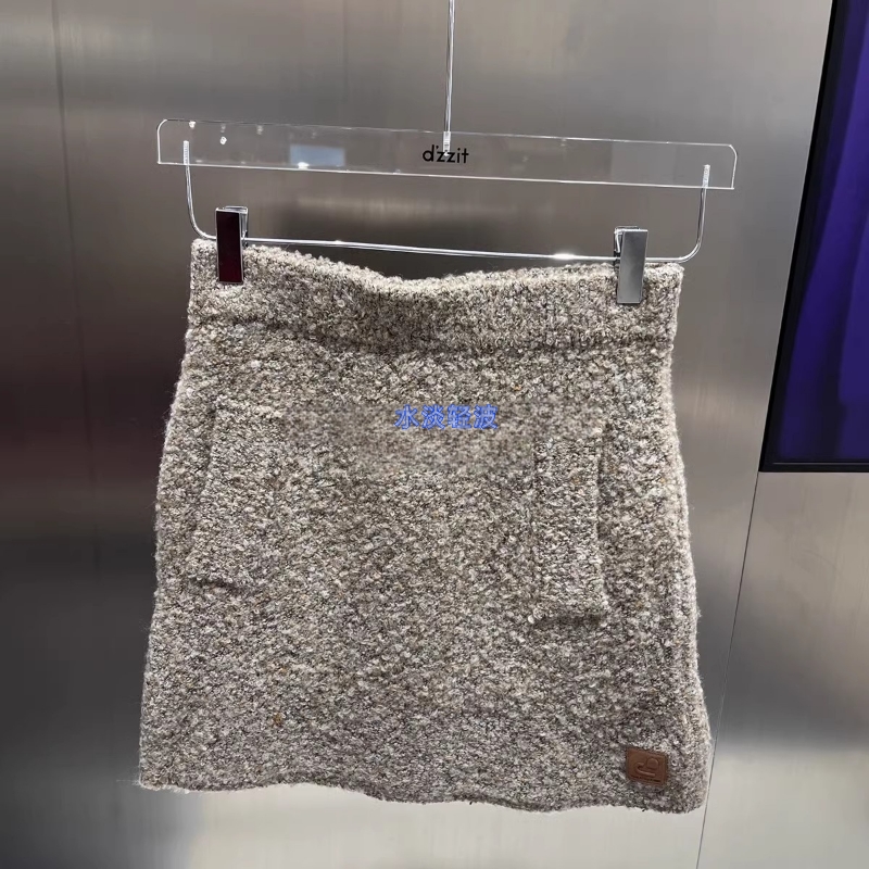 3I4E723吊牌795小地素dzzit专柜正品2024冬女士针织半裙火