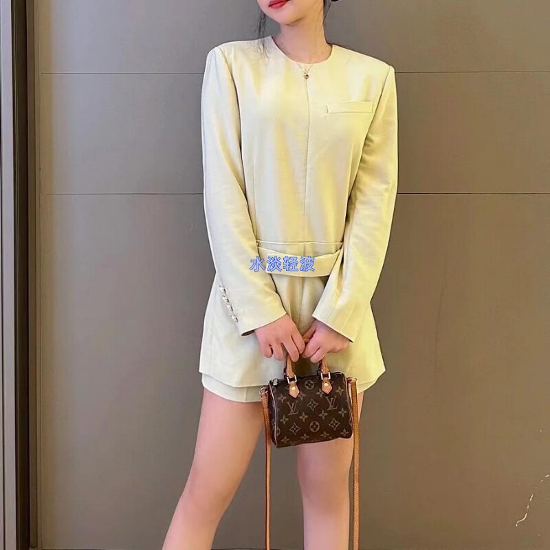 2H1O620吊牌2799大地素DAZZLE专柜正品2023春女士精纺西装连衣火