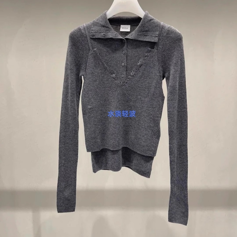 2I4EC11吊牌2499大地素DAZZLE专柜正品2024冬女士针织长袖套装
