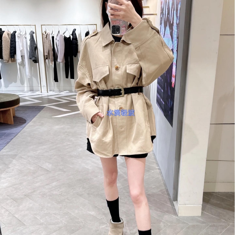 2E1F607吊牌2599大D素DAZZLE专柜正品2022春女米奇印花风衣外套