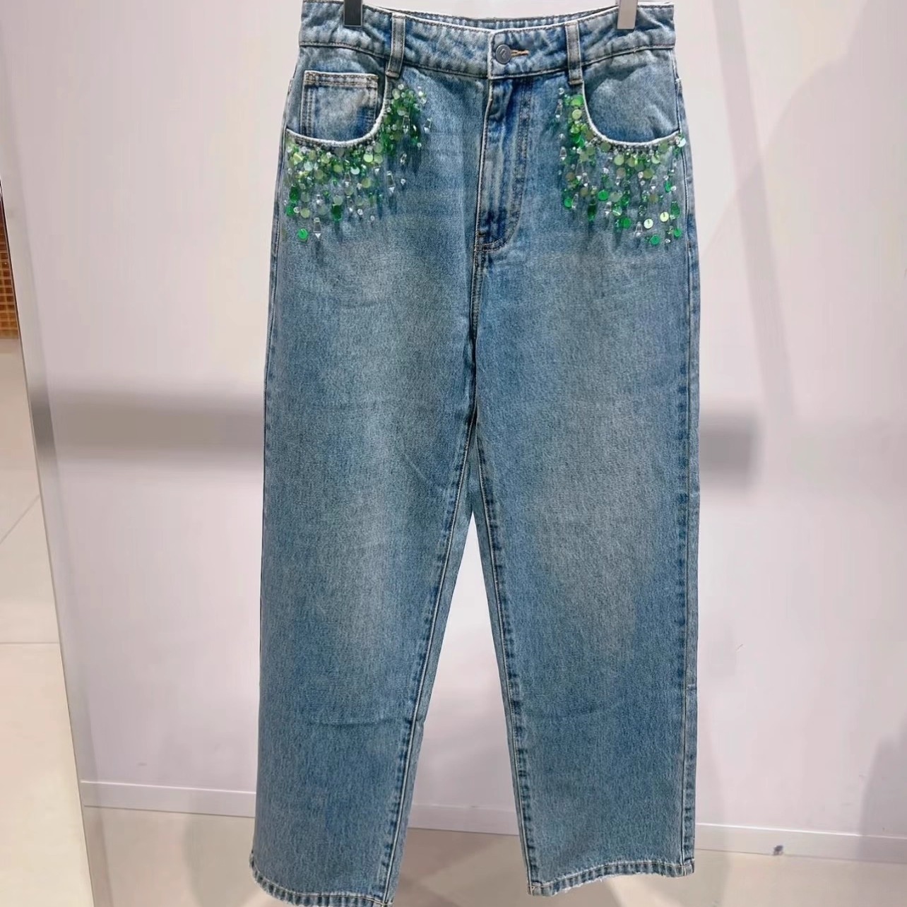 3H2R611吊牌1090小地素dzzit专柜正品2023夏女士牛仔锥形裤