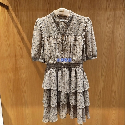 3I2O508吊牌1590小地素dzzit专柜正品2024夏女士中袖花布连衣裙