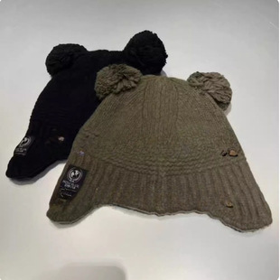 2I4Z501吊牌699大地素DAZZLE专柜正品 2024冬帽子绵羊毛混纺火配饰