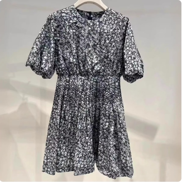 2J2O475吊牌1999大地素DAZZLE专柜正品2025夏女短袖连衣裙