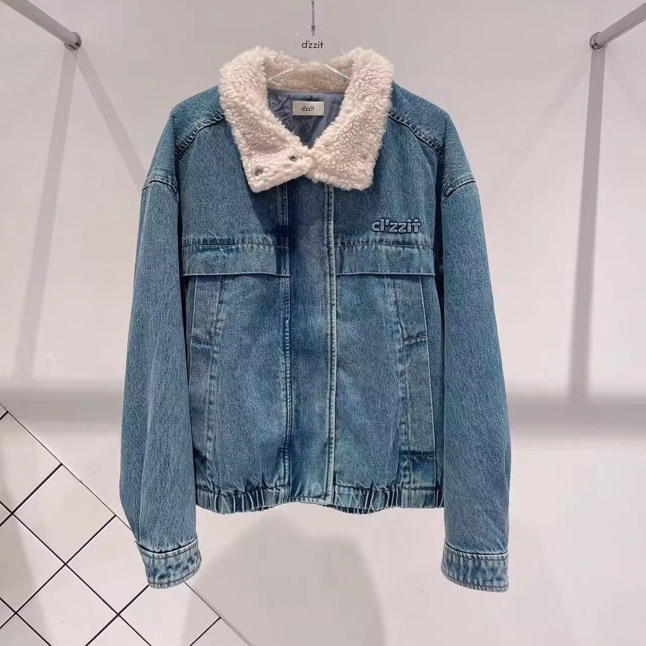 3J4RB07吊牌2195小地素dzzit专柜正品2025冬二波牛仔棉服外套