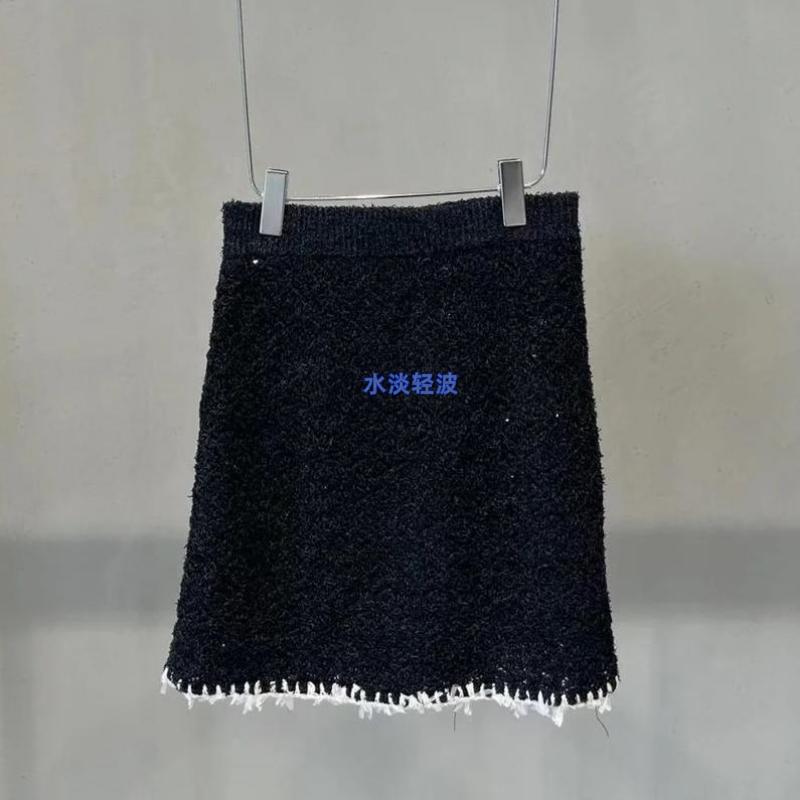 2I2E707吊牌1399大地素DAZZLE专柜正品2024夏女士重工珠片半裙