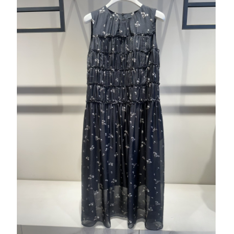 2J2O390吊牌2899大地素DAZZLE专柜正品2025夏女无袖连衣裙