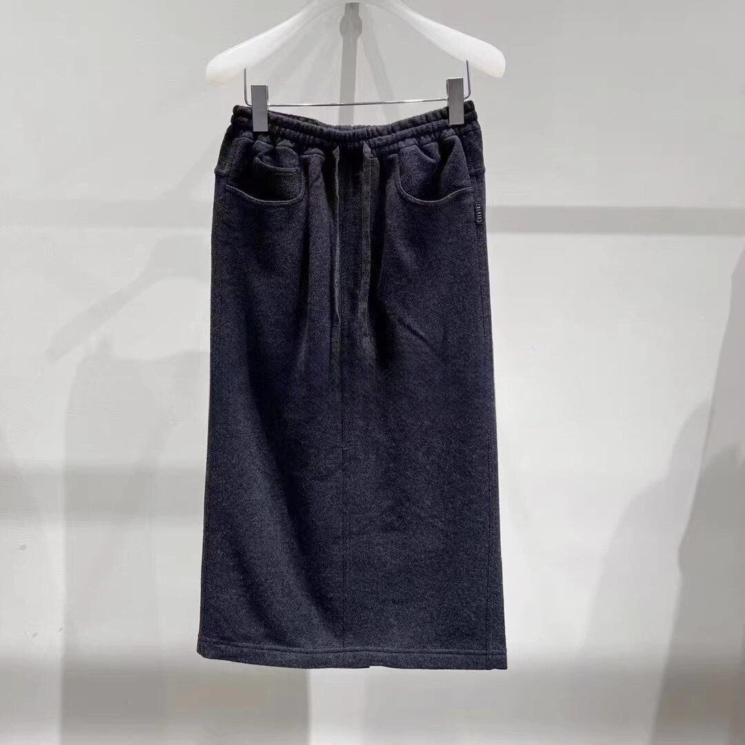 2I4S410吊牌1799大地素DAZZLE专柜正品2024冬女士全羊毛半裙火