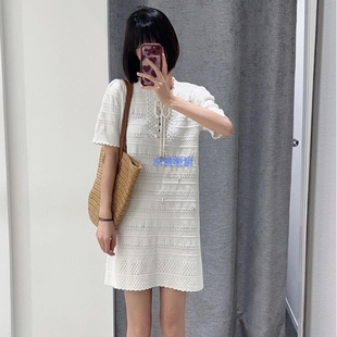 3I2E619吊牌1490小地素dzzit专柜正品 2024夏女士针织连衣裙长裙火