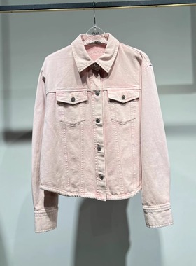 3J1RD15吊牌1290小地素dzzit专柜正品2025春粉红色牛仔外套