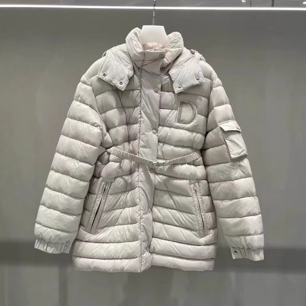 2I4K307吊牌3599大地素DAZZLE专柜正品2024冬女士中长羽绒服火