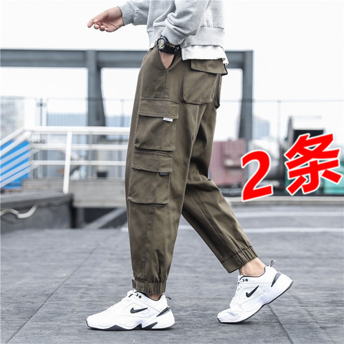 纯棉休闲裤男耐磨宽松薄款战术裤