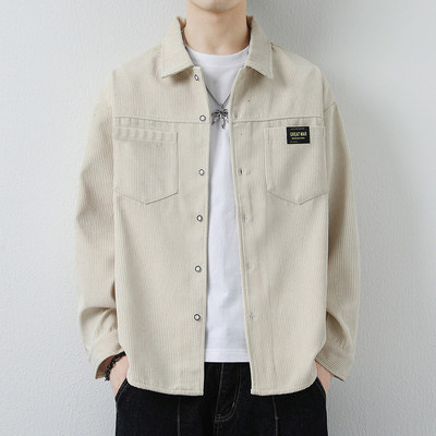 薄款外套灯芯绒衬衫工装夹克外套