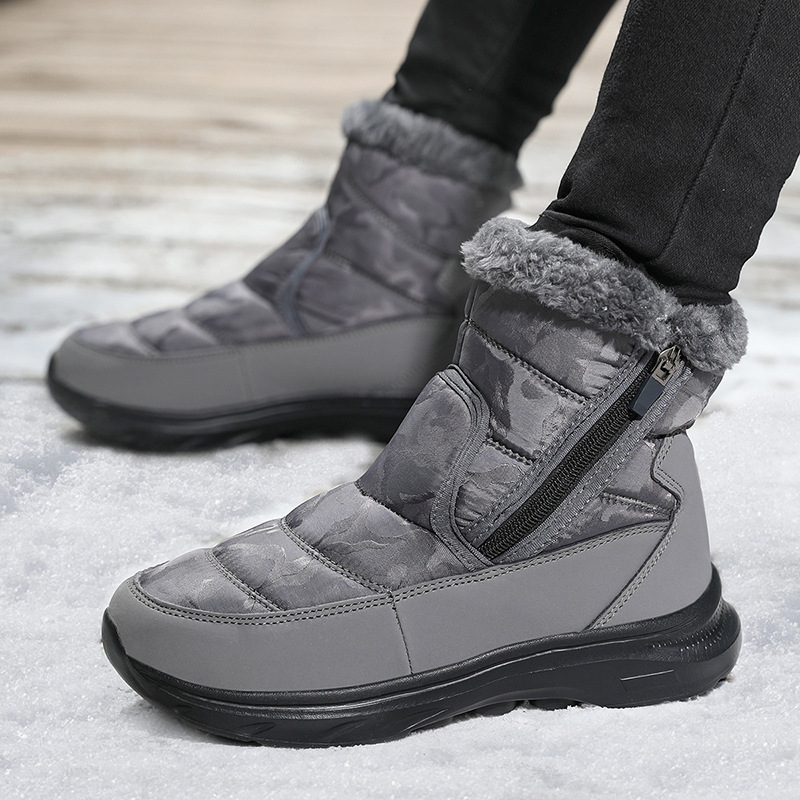跨境大码老人棉鞋男女冬季高帮加