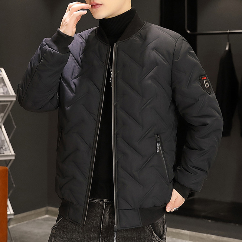 경량 다운 재킷 남성 겨울 야구 칼라 재킷 비행복 유행 재킷 방풍 및 방한 두꺼운 따뜻한 면 코트