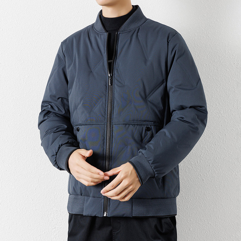 경량 다운 재킷 남성 겨울 야구 칼라 재킷 비행복 유행 재킷 방풍 및 방한 두꺼운 따뜻한 면 코트