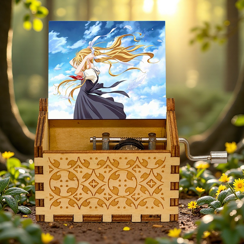 木制手摇鸟之诗音乐盒八音盒男生女生闺蜜朋友节日生日创意礼物
