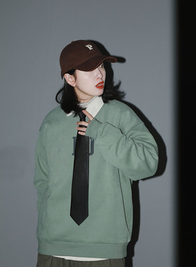 HOW拉链黑色克莱因蓝免打结百搭个性宽版8cm斜纹亮光领带