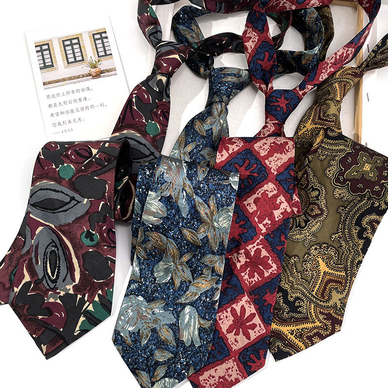 HOW复古彩色薄款真丝油画格子小花圆点男女衬衣领带礼盒,服饰配件/皮带/帽子/围巾,领带,淘宝优惠券,粉丝福利购,淘宝优惠卷