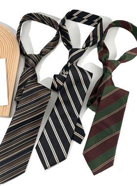 HOW CL宽版复古潮流撞色条纹男士女士手打款领带涤纶丝个性潮流