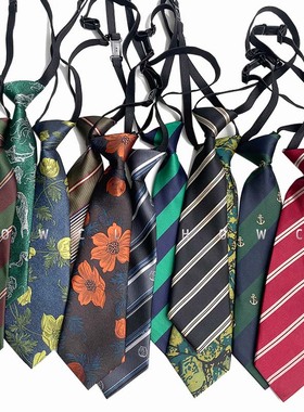 HOW买二送一免打涤纶百搭休闲条纹小领带可调节男女学院风