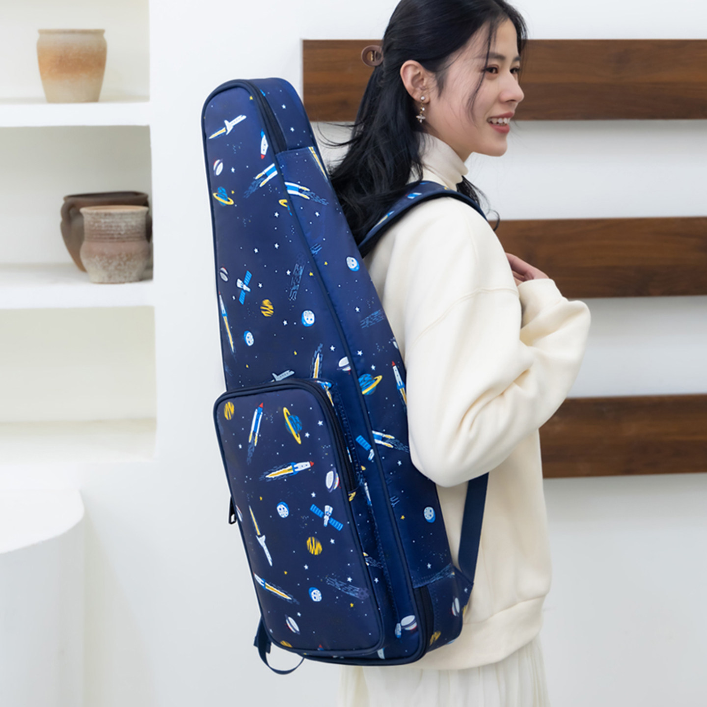 明佳学生竹笛包 双肩背加厚笛包5只装73厘米便携专用笛子包套袋子