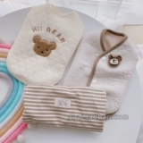 Корейские домашние животные с бархатными жилетами Тедди Йоркшир Длинные собаки и кошки одежда теплые детские хлопковые собачьи жилетки