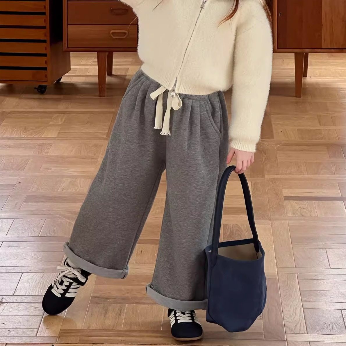 儿童休闲裤冬季新款一体绒加绒保暖宽松显瘦直筒裤女童百搭长裤潮,童装/婴儿装/亲子装,裤子,淘宝优惠券,粉丝福利购,淘宝优惠卷