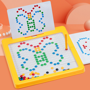 大号学前益智力磁性运笔画板拼图吸珠儿童专注训练手眼协调3到6岁