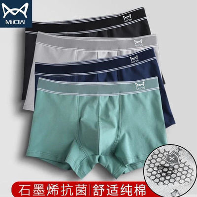 石墨烯抗菌青年中腰性感内裤男士