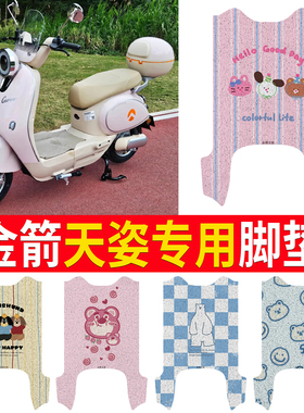 适用于金箭天姿电动车脚垫天资座套TDT4045Z防水防晒耐脏脚垫皮革