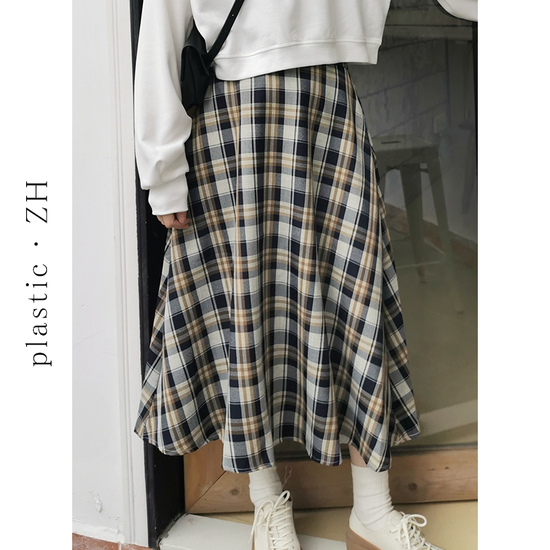 格子半身裙女2021年新款秋冬a字裙中长款冬天配毛衣学生高腰裙子在类目 女装/女士精品, 半身裙中 - 来自Buy2taobao.com提供专业的淘宝代购服务