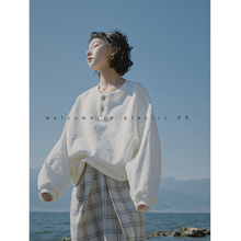 早秋卫衣女2020新款春秋薄款宽松韩版bf慵懒风长袖秋装上衣潮ins