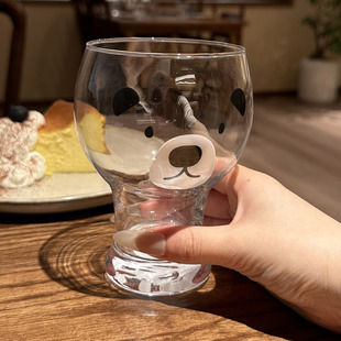 【老板娘家自留】啤酒杯个性玻璃杯女生可爱家用牛奶果汁饮料杯子