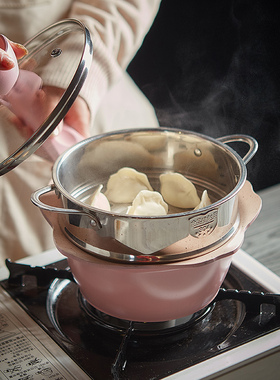 304不锈钢迷你家用奶锅小蒸笼雪平锅蒸馒头的蒸格蒸屉篦子16cm18
