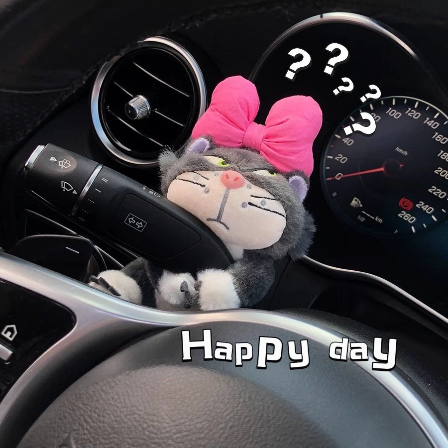 汽车中控雨刮器怀挡装饰屏幕公仔摆件可爱毛绒玩偶玩具车内饰品女