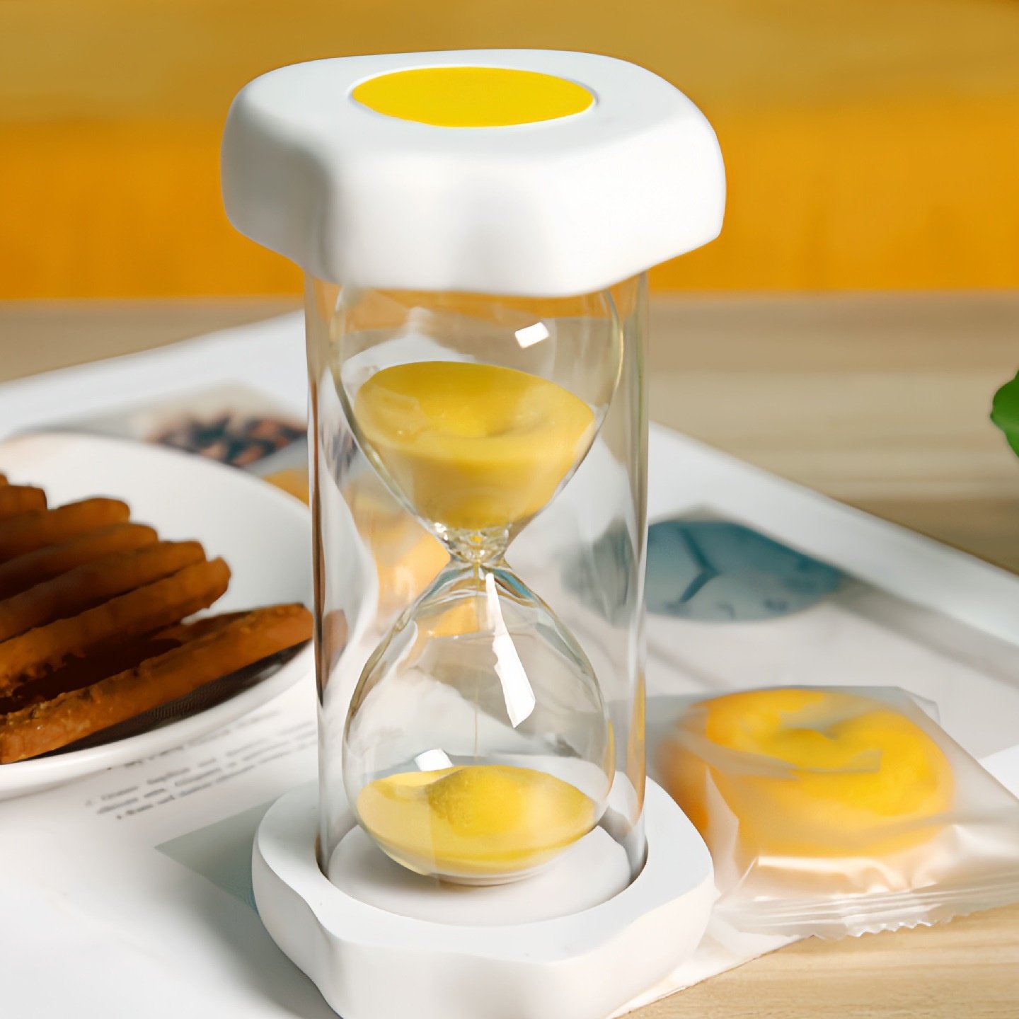 创意餐桌摆件塑料防摔沙漏计时器儿童10/20/30分钟半小时吃饭学习