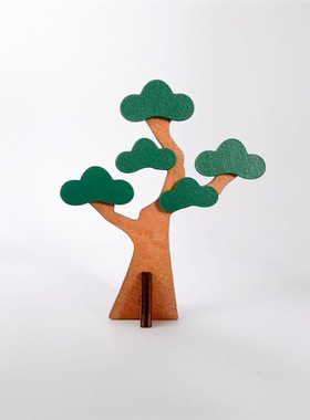 创意Zakka中秋节桌面摆件兔子达摩月见猫咪太古桥满月松树饰品