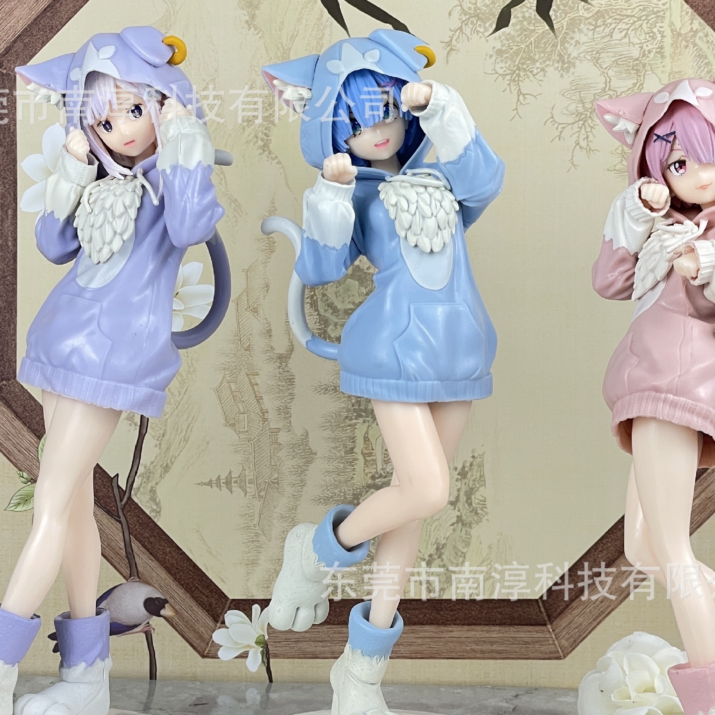 蕾姆拉姆爱蜜莉雅手办帕克装 穹妹初音二次元公仔模型摆件