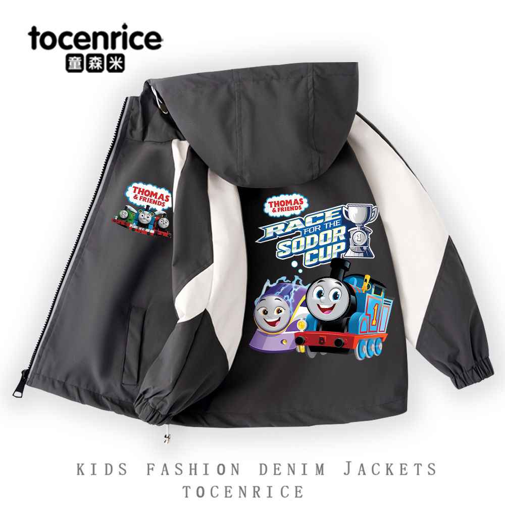托马斯儿童秋冬外套2025新款中小童冬季冲锋衣男女童冬装防风衣潮