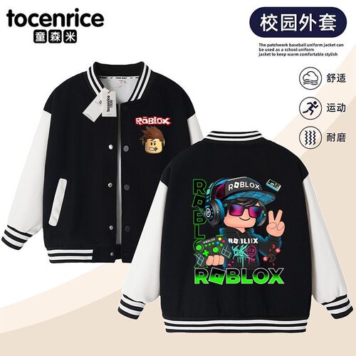 Roblox童装男童棒球服外套2026春秋新款儿童游戏周边休闲夹克上衣