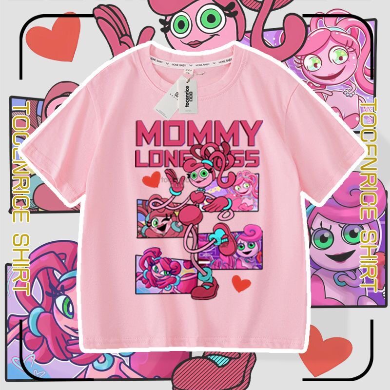 poppy playtime Mommy Long Legs波比游戏儿童短袖t恤夏季薄款潮7